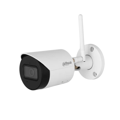 [IPC-HFW1230DSP-SAW-0280B] Camara IP Wifi Bullet metálica + plástica; 25/30fps@2mp; H.265; IR Led, IR 30m; Microfono incorporado. IP67 (sin fuente)