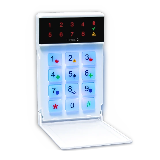 Teclado LED 8 zonas compatible con linea PC732 de Garnet. No incluye microfono