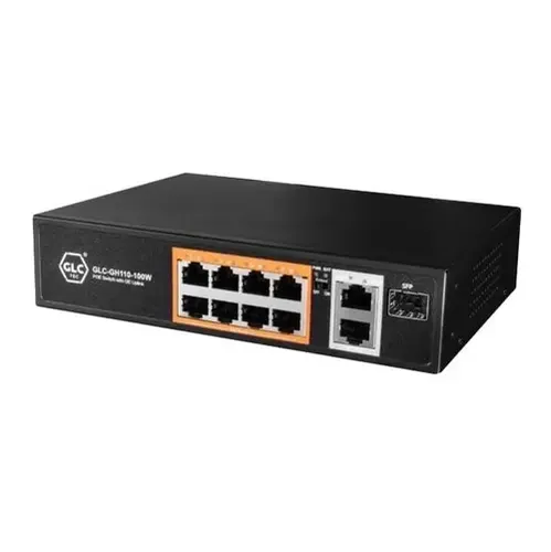 Switch de 8 puertos POE + 2 Puertos Uplink Giga + 1 SFP