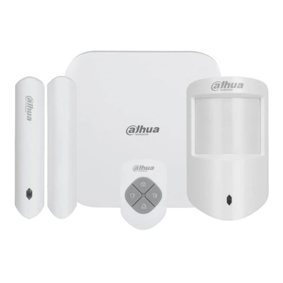Kit de alarma Dahua Lan-Wifi que incluye 1 magnetico, 1 PIR, 1 control remoto